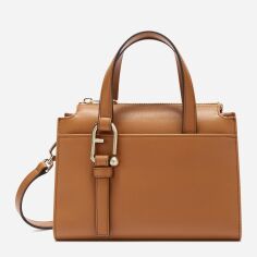 Акція на Сумка крос-боді через плече жіноча з натуральної шкіри Furla WB01337BX2045RY0001007 Коричнева від Rozetka