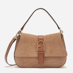 Акція на Сумка крос-боді через плече жіноча з натуральної шкіри Furla WB00996BX3354YU5001007 Коричнева від Rozetka