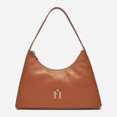 Акція на Сумка багет жіноча з натуральної шкіри Furla WB00782AX0733RY0001007 Коричнева від Rozetka