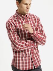 Акція на Сорочка бавовняна чоловіча Cross Jeans 35567-007 M Червона від Rozetka