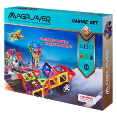 Акція на Конструктор Magplayer Магнітний набір 98 елементів (MPA-98) від Будинок іграшок
