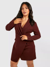 Акція на Плаття осіннє жіноче Boohoo GZZ72230 34 Темно-коричневе від Rozetka