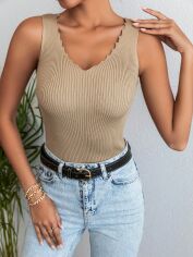 Акція на Топ жіночий SHEIN GD-00087654 One Size Бежевий від Rozetka
