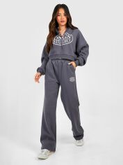 Акція на Спортивний костюм на флісі жіночий Boohoo GZZ80975 XL Темно-сірий від Rozetka