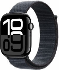 Акція на Apple Watch Series 10 46mm Gps Jet Black Aluminum Case with Ink Sport Loop (MWWR3QH/A) Ua від Y.UA