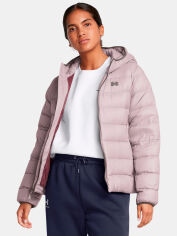 Акція на Пуховик зимовий короткий жіночий Under Armour Legend Down Hooded Jacket 1385852-015 L Коричневий від Rozetka