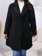 Акція на Пальто осіннє жіноче SHEIN GD-00082508 2XL Чорне від Rozetka