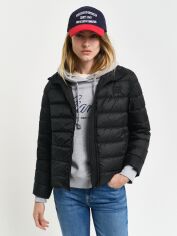 Акція на Куртка демісезонна коротка жіноча GANT Light Down Logo Jacket 4700343-5 S Чорна від Rozetka