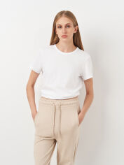 Акція на Футболка бавовняна жіноча Piazza Italia 28543-13 XL White від Rozetka