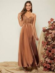 Акція на Сукня вечірня довга літня жіноча SHEIN GD-00089991 S Бежева від Rozetka