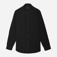 Акція на Сорочка джинсова чоловіча Piazza Italia 80120-3 XXL Чорна від Rozetka