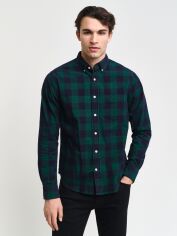 Акція на Сорочка бавовняна чоловіча GANT Reg Cord Check Shirt 3240192-373 S Зелена від Rozetka