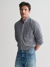 Акція на Сорочка бавовняна чоловіча GANT Reg Light Twill Gingham Shirt 3240193-444 XL Синя від Rozetka