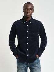 Акція на Сорочка бавовняна чоловіча GANT Reg Ut Corduroy Shirt 3230228-433 M Синя від Rozetka