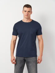 Акція на Футболка бавовняна довга чоловіча Piazza Italia 83227-62 XL Blue від Rozetka