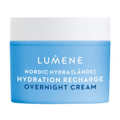 Акція на Нічний крем для обличчя Lumene Nordic Hydra Lahde Hydration Recharge Overnight Cream для всіх типів шкіри, 50 мл від Eva