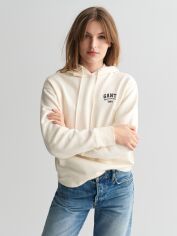 Акція на Худі жіноче GANT Small Graphic Hoodie 4201272-130 L Біле від Rozetka