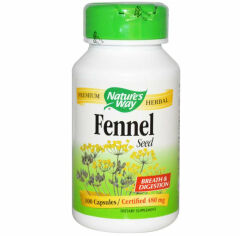 Акція на Nature's Way Fennel Seed 480 mg 100 Caps Фенхель від Stylus