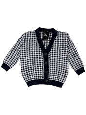 Акція на Кардиган для девочки Лапки Art Knit синий 110-116 від Podushka