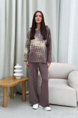 Акція на Штаны вязаные Vibe Cotton Art Knit шоколад M від Podushka