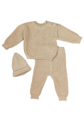 Акція на Комплект Happy Art Knit бежевый 74-80 від Podushka
