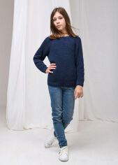 Акція на Джемпер для девочки Mari Art Knit индиго 140-146 від Podushka