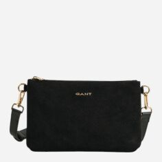 Акція на Сумка крос-боді через плече жіноча GANT Suede Crossbody Bag 4980005-5 Чорна від Rozetka