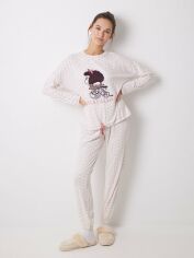 Акція на Піжама (лонгслів + штани) жіноча Women'Secret Mf Ma Mafalda Pj 3138547 XS Рожева від Rozetka