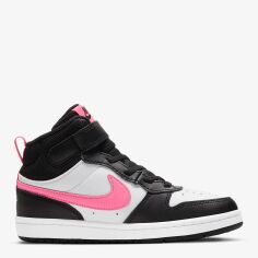 Акція на Дитячі високі кеди для дівчинки Nike Court Borough Mid 2 (Psv) CD7783-005 31 (13C) Чорний/Білий від Rozetka