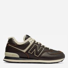 Акція на Підліткові шкіряні кросівки для хлопчика New Balance 574 Ml574wne 37.5 Коричневі від Rozetka