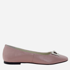 Акція на Жіночі балетки зі шкіри Classic Style R132 37 23.5 см Пудрові від Rozetka