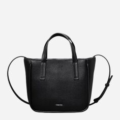 Акція на Сумка крос-боді через плече жіноча маленька Calvin Klein K60K612522-BEH Чорна від Rozetka