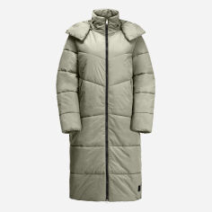 Акція на Куртка зимова довга жіноча Jack Wolfskin Karolinger Long Coat W 1207481_A0029 2XL Бежева від Rozetka