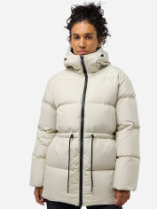 Акція на Пуховик зимовий короткий жіночий Jack Wolfskin Kirschallee JKT W A60213_A0029 M Світло-бежевий від Rozetka