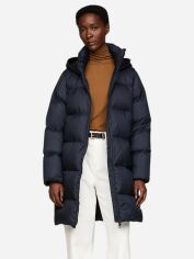 Акція на Куртка зимова довга жіноча Tommy Hilfiger WW0WW43583-DW5 XS Темно-синя від Rozetka