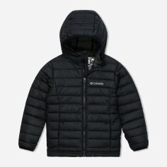 Акція на Підліткова зимова куртка для хлопчика Columbia Powder Lite II Hooded Jacket 2090023010 140-146 см Чорна від Rozetka