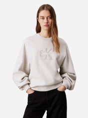 Акція на Світшот жіночий Calvin Klein J20J224652-P6G M Сірий від Rozetka