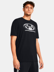 Акція на Футболка чоловіча Under Armour Ua M Glitch Logo 60/40S Ss 1386810-001 S Чорна від Rozetka