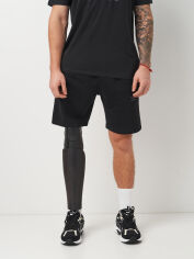 Акція на Шорти бавовняні короткі чоловічі Umbro Fleece Short 66414U-78F L Чорні від Rozetka