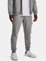 Акція на Спортивні штани утеплені чоловічі Under Armour Ua Rival Fleece Cargo Jogger 1382134-026 L Сірі від Rozetka