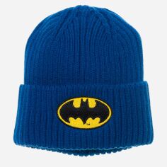 Акція на Дитяча зимова шапка-біні в'язана для хлопчика Disney Batman XH4011 54 Синя від Rozetka