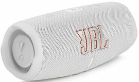 Акція на Портативная акустика JBL Charge 5 White (JBLCHARGE5WHT) від MOYO