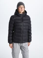 Акція на Куртка демісезонна коротка з капюшоном жіноча LC Waikiki W31255Z8CVL XL Чорна від Rozetka