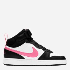 Акція на Підліткові високі кеди для дівчинки Nike Court Borough Mid 2 CD7782-005 37.5 Чорний/Білий від Rozetka