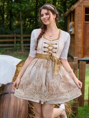 Акція на Сукня коротка літня жіноча SHEIN GD-00085505 S Бежева від Rozetka