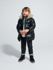 Акція на Дитяча зимова стьобана куртка для дівчинки Reserved 2397N-99X 110 см Чорна від Rozetka