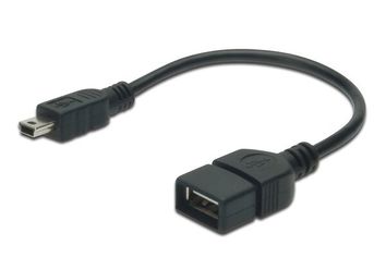 Акція на Адаптер Digitus USB-A to miniUSB 0.2m Black (AK-300310-002-S) від MOYO