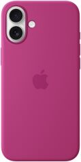 Акція на Панель Apple Silicone MagSafe для Apple iPhone 16 Plus Fuchsia (MYYE3ZM/A) від Rozetka