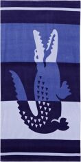 Акція на Рушник Бавовняний Lacoste Пляжний 180х90 см Beach Towel Синій від Rozetka
