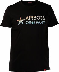 Акція на Чоловіча Футболка бавовняна довга чоловіча Airboss Mars logo XL Black від Rozetka